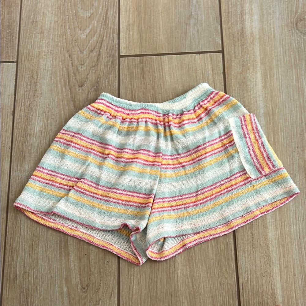 Zara lightweight knit Striped Multicolor Shorts, size 3-4T